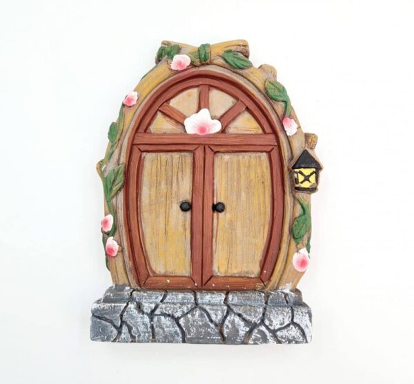 secret fairy garden brown door