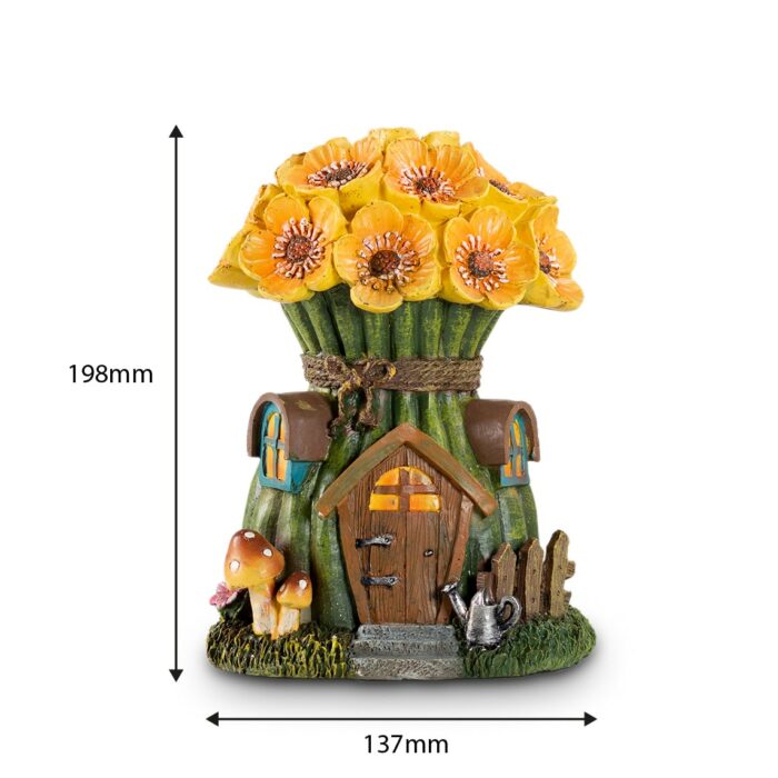 Yellow Flower Bouquet Fairy House And Play Time Set