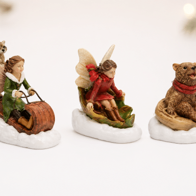 Fairy Garden Snow Fairies And Bear