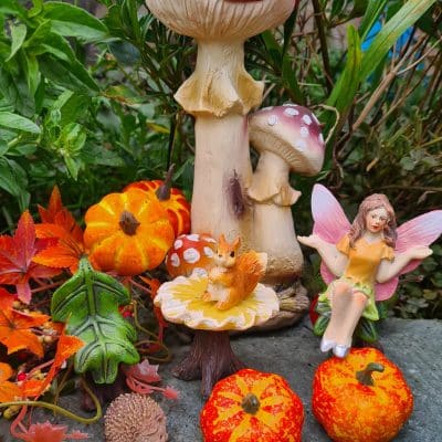 Fairy Garden Autumn Toadstool Fairy Set