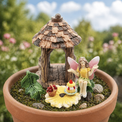 Fairy Garden Gazebo And Table Set