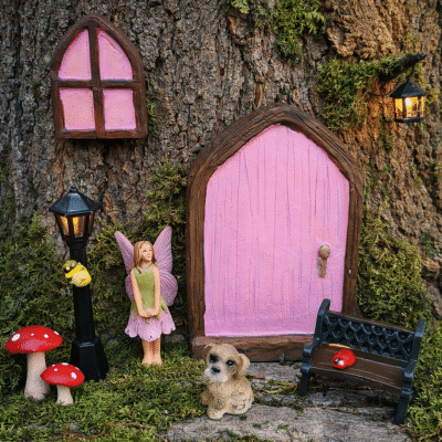 Fairy Garden Fairy Door, Window And Accessories Set