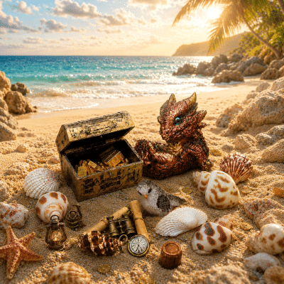 Dragon Treasure Chest Beach Adventure Set