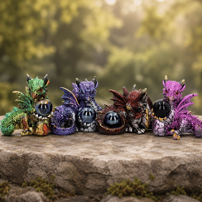 Hatchling Dragon with Crystal Ball – 5.5cm